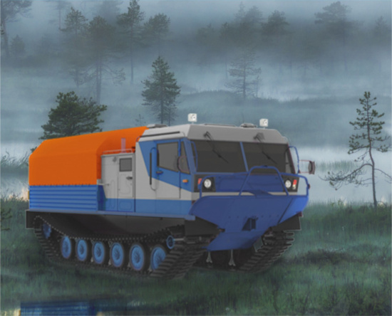 ВЕЗДЕХОД ТМ-140 с грузовой  платформой